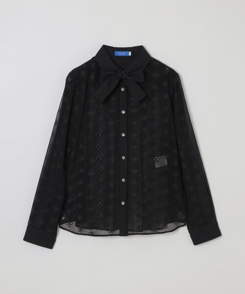 BLUE LABEL CRESTBRIDGE（ブルーレーベルクレストブリッジ）の「エンブロイダリーシフォンブラウス（シャツ/ブラウス・レディース・ブラック/オフホワイト・36/38）」の10枚目の写真