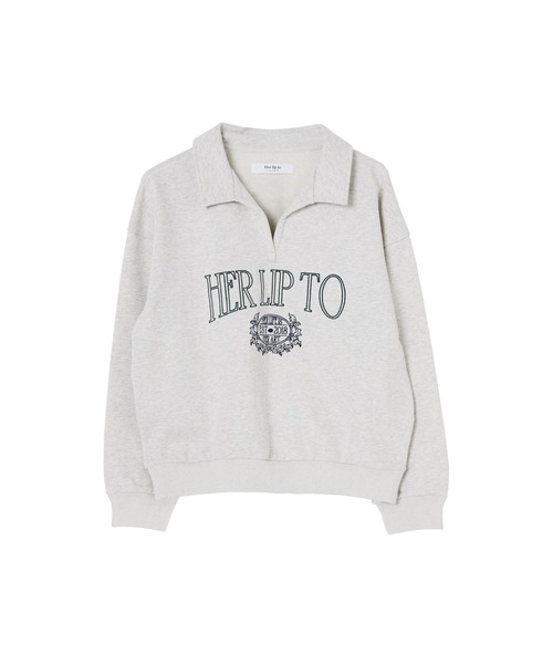 トップス herlipto Embroidery Polo Sweatshirt Embroidery Polo Sweatshirt herlipto