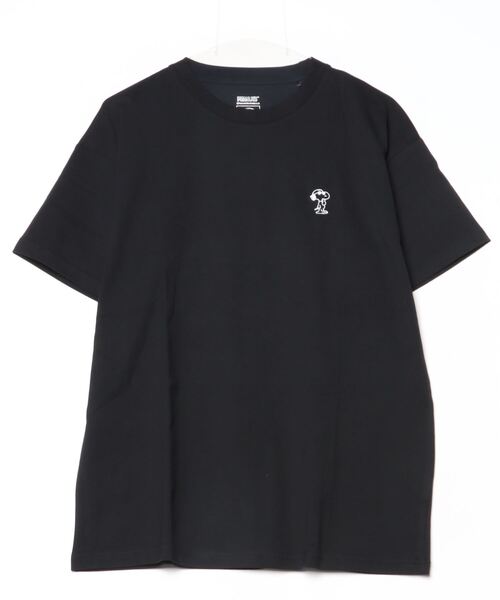 PEANUTS（ピーナッツ）の「ピーナッツ  UVコットングラフィックTシャツ JOE COOL（Tシャツ/カットソー・レディース・チャコールグレー/ホワイト/ブラック・S/M/L/XL）」の2枚目の写真