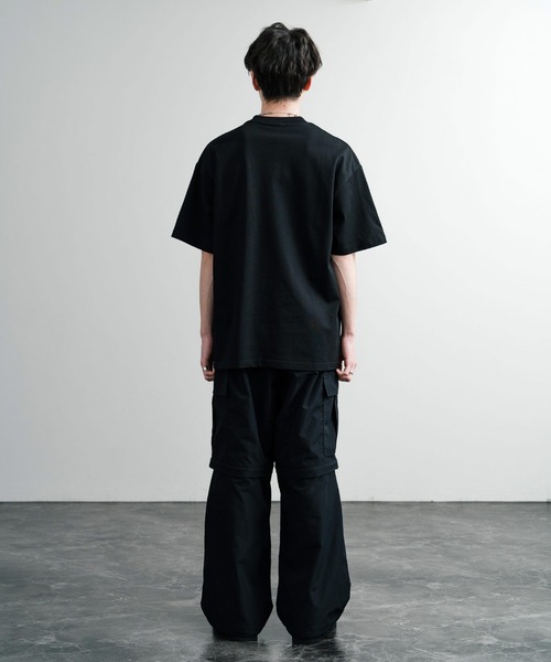 Rocky Monroe(ロッキーモンロー)の「オーバーサイズ ファイヤーフォトプリントクルーネック半袖Tシャツ(Tシャツ/カットソー・メンズ・ブラック/チャコールグレー・M/L/XXL/XL)」の7枚目の写真