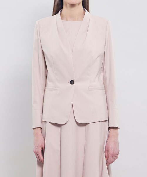 EPOCA（エポカ）の「ドライオックス Vネックノーカラージャケット（ノーカラージャケット・レディース・ブラック/ピンク系その他2/ホワイト・38/40/42）」の9枚目の写真