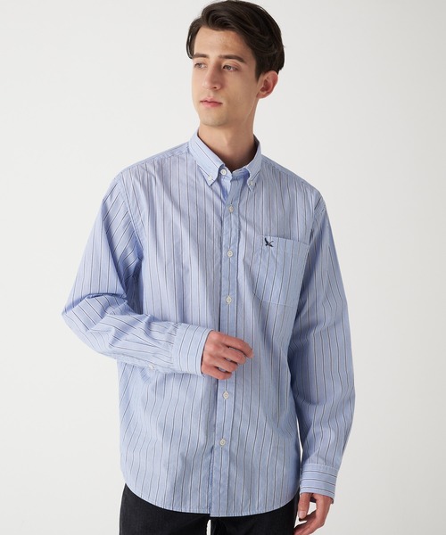 Eddie Bauer(エディーバウアー)の「タイドゥランズ ストライプ 長袖シャツ(シャツ/ブラウス・メンズ・ネイビー系/ブルー系/ベージュ/アイボリー・S/XXL/L/M/XL)」の4枚目の写真