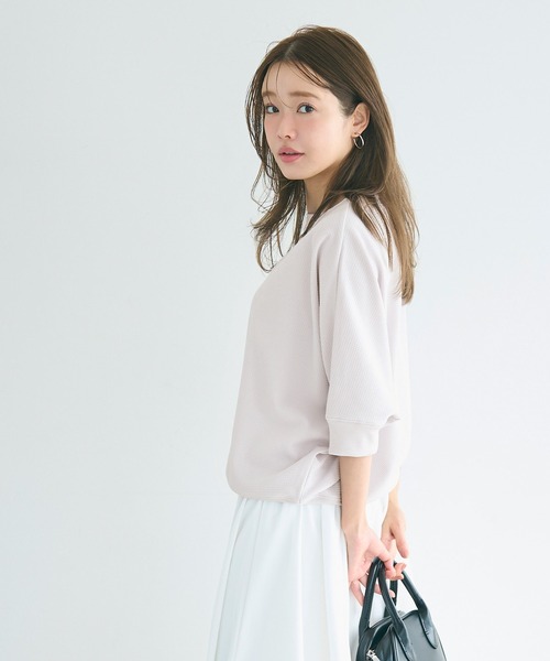 coca(coca)(コカ)の「エンボスドルマントップス(Tシャツ/カットソー・レディース・ライトベージュ/ブラック/ライトグレー/ブラウン・S/M/L/XL)」の16枚目の写真