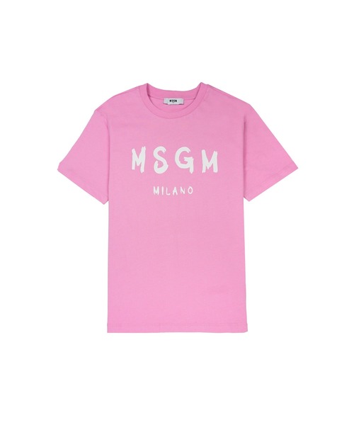 正規品☆MSGM☆キッズサイズTシャツ　１４歳　164cm セール】MSGM KIDS ブラッシュロゴTシャツ（Tシャツ/カットソー