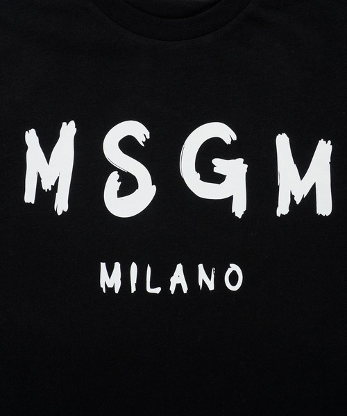 MSGM KIDS（エムエスジーエムキッズ）の「MSGM KIDS ブラッシュロゴTシャツ（Tシャツ/カットソー・キッズ・ベージュ/ブラック×ピンク/ターコイズブルー/ホワイト/ピンク/ブラック・12/14/10/4/8）」の10枚目の写真