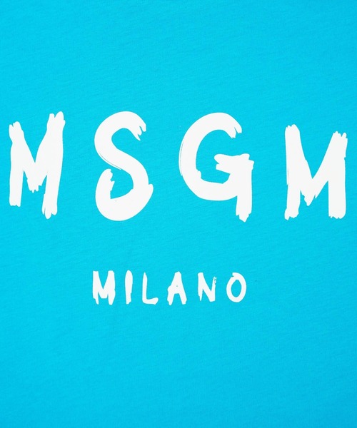 MSGM KIDS（エムエスジーエムキッズ）の「MSGM KIDS ブラッシュロゴTシャツ（Tシャツ/カットソー・キッズ・ベージュ/ブラック×ピンク/ターコイズブルー/ホワイト/ピンク/ブラック・12/14/10/4/8）」の18枚目の写真