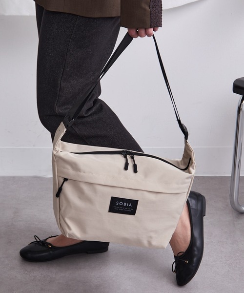 セール】【SETUP7】撥水ナイロンショルダーバッグ ラージサイズ SNBD