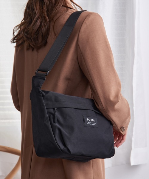 セール】【SETUP7】撥水ナイロンショルダーバッグ ラージサイズ SNBD