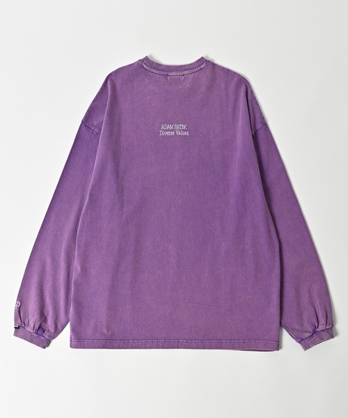 ADAM PATEK(アダムパテック)の「【ADAMPATEK/アダムパテック】basic logo long sleeve T/ロゴロングスリーブTシャツ(Tシャツ/カットソー・メンズ・オレンジ/パープル/ホワイト/ブラック・1/2)」の1枚目の写真