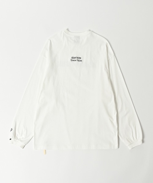 ADAM PATEK(アダムパテック)の「【ADAMPATEK/アダムパテック】basic logo long sleeve T/ロゴロングスリーブTシャツ(Tシャツ/カットソー・メンズ・オレンジ/パープル/ホワイト/ブラック・1/2)」の2枚目の写真