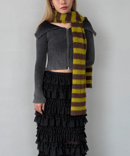 SANSeLF（サンセルフ）の「【SANSeLF】 オフショルダー ニットトップス ジップアップ スリットスリーブ sanw25a028（その他トップス・レディース・ブラウン/カーキ/ブラック・FREE）」の17枚目の写真