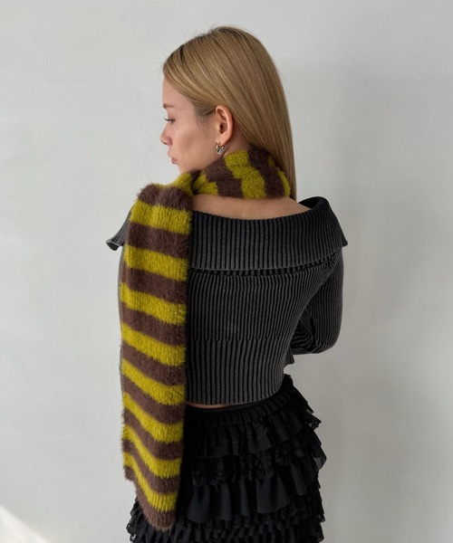 SANSeLF（サンセルフ）の「【SANSeLF】 オフショルダー ニットトップス ジップアップ スリットスリーブ sanw25a028（その他トップス・レディース・ブラウン/カーキ/ブラック・FREE）」の12枚目の写真