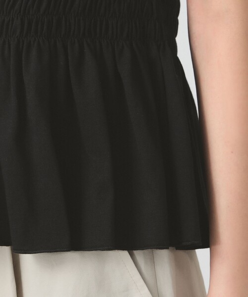 Ray BEAMS（レイビームス）の「シャーリング キリカエ Tシャツ（Tシャツ/カットソー・レディース・ホワイト/ブラック・ONE SIZE）」の15枚目の写真