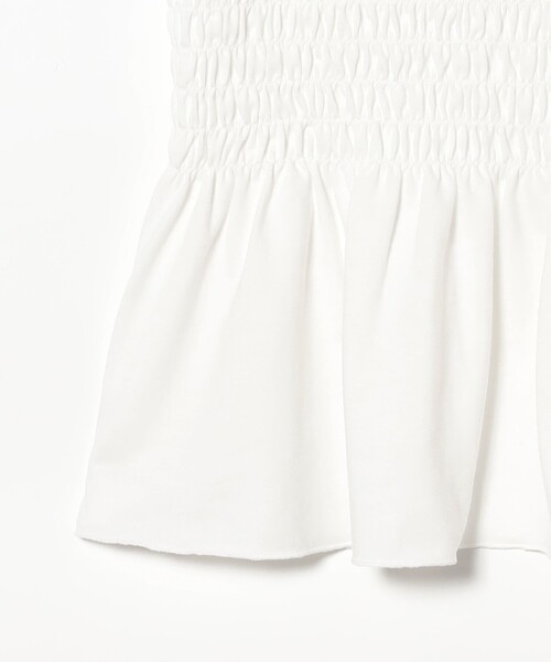 Ray BEAMS（レイビームス）の「シャーリング キリカエ Tシャツ（Tシャツ/カットソー・レディース・ホワイト/ブラック・ONE SIZE）」の18枚目の写真