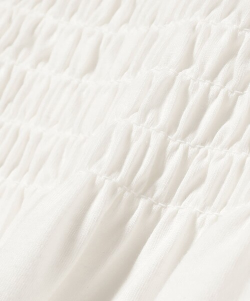 Ray BEAMS（レイビームス）の「シャーリング キリカエ Tシャツ（Tシャツ/カットソー・レディース・ホワイト/ブラック・ONE SIZE）」の20枚目の写真