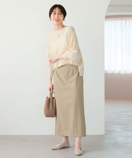 Elura（エルーラ）の「サラサラタッチショートプルオーバー/320161（ニット/セーター・レディース・ダークネイビー/ネイビー/ブルー/オフホワイト/オレンジ/イエロー・FREE）」の12枚目の写真