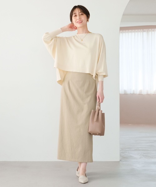 Elura（エルーラ）の「サラサラタッチショートプルオーバー/320161（ニット/セーター・レディース・ダークネイビー/ネイビー/ブルー/オフホワイト/オレンジ/イエロー・FREE）」の11枚目の写真