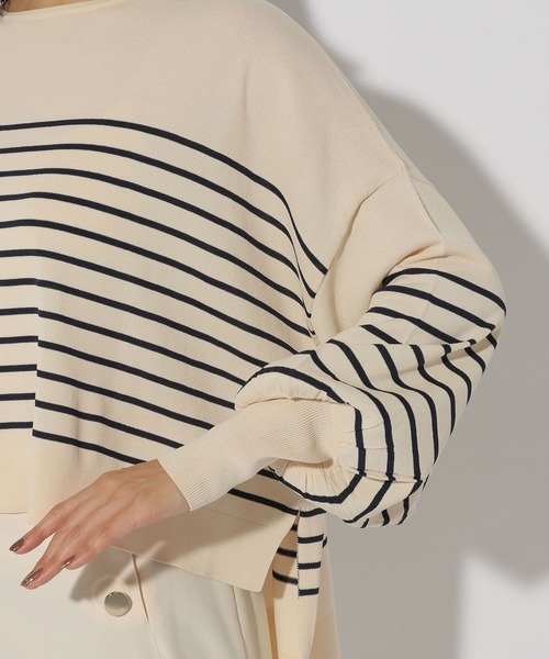 Elura（エルーラ）の「サラサラタッチショートプルオーバー/320161（ニット/セーター・レディース・ダークネイビー/ネイビー/ブルー/オフホワイト/オレンジ/イエロー・FREE）」の22枚目の写真