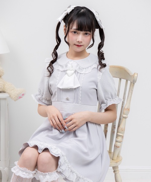 DearMyLove(ディアマイラブ)の「ハートドットスカーフワンピース(ワンピース・レディース・ベビーピンク/ブラック×ホワイト/ブルーグレー・MEDIUM/LARGE/LL/3L)」の17枚目の写真