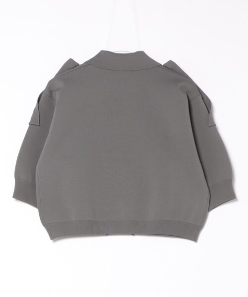 RIM.ARK（リムアーク）の「Riders knit CD ライダースニットカーディガン（カーディガン/ボレロ・レディース・ブラック/グレー・FREE）」の7枚目の写真