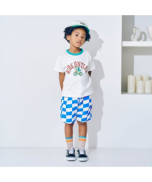 F.O.KIDS（エフオーキッズ）の「【ジュニア対応】カラバリグラフィック半袖Tシャツ（Tシャツ/カットソー・キッズ・オフホワイト/ネイビー/その他11/ピンク/ライム/ブラック/サックスブルー/グレー・160/150/130/140/80/90/100/110/120）」の10枚目の写真