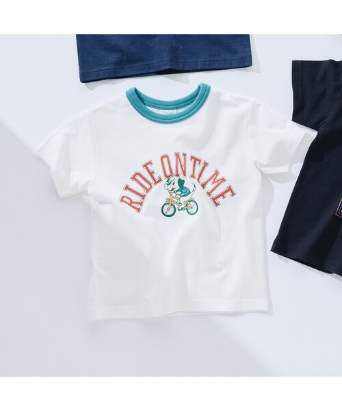 F.O.KIDS（エフオーキッズ）の「【ジュニア対応】カラバリグラフィック半袖Tシャツ（Tシャツ/カットソー・キッズ・オフホワイト/ネイビー/その他11/ピンク/ライム/ブラック/サックスブルー/グレー・160/150/130/140/80/90/100/110/120）」の12枚目の写真