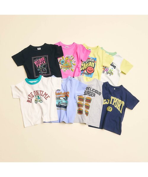 F.O.KIDS（エフオーキッズ）の「【ジュニア対応】カラバリグラフィック半袖Tシャツ（Tシャツ/カットソー・キッズ・オフホワイト/ネイビー/その他11/ピンク/ライム/ブラック/サックスブルー/グレー・160/150/130/140/80/90/100/110/120）」の18枚目の写真