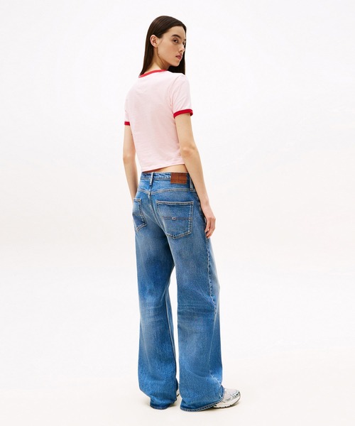 tommy jeans(トミー ジーンズ)の「スリムスクリプトリンガーTシャツ(Tシャツ/カットソー・レディース・ホワイト/ピンク・X-SMALL/SMALL/MEDIUM)」の8枚目の写真
