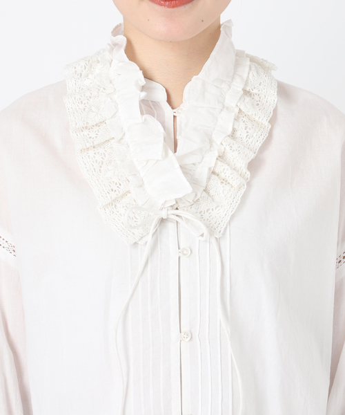 IENA - IENA la boucle ブラウス 3/3までお値下げ セール】IENA LA BOUCLE レースアップ刺繍ブラウス◇（シャツ