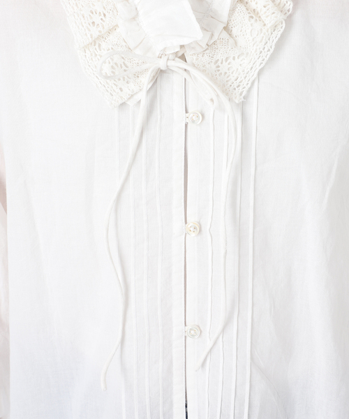 IENA - IENA la boucle ブラウス 3/3までお値下げ セール】IENA LA BOUCLE レースアップ刺繍ブラウス◇（シャツ