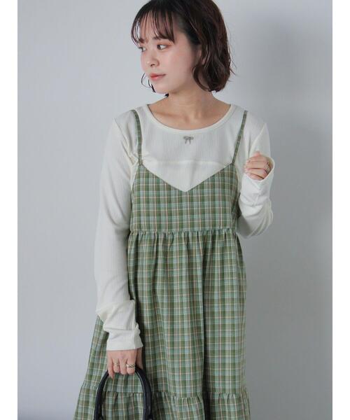 ehka sopo（エヘカソポ）の「リボンチャーム付きカットソー（Tシャツ/カットソー・レディース・ブラック/グレー/サックスブルー/キナリ・F）」の7枚目の写真