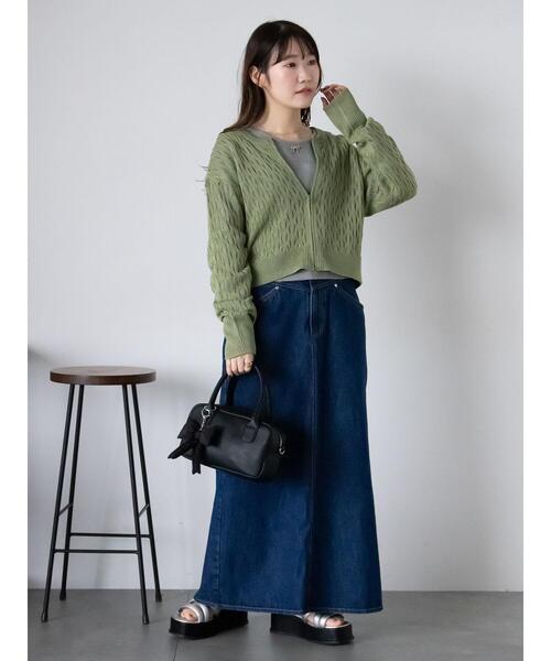 ehka sopo（エヘカソポ）の「リボンチャーム付きカットソー（Tシャツ/カットソー・レディース・ブラック/グレー/サックスブルー/キナリ・F）」の19枚目の写真