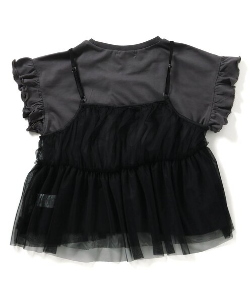 algy（アルジー）の「ロックT&チュールキャミセット（Tシャツ/カットソー・キッズ・チャコール/オフホワイト・SMALL/MEDIUM/X-SMALL/XX-SMALL）」の6枚目の写真