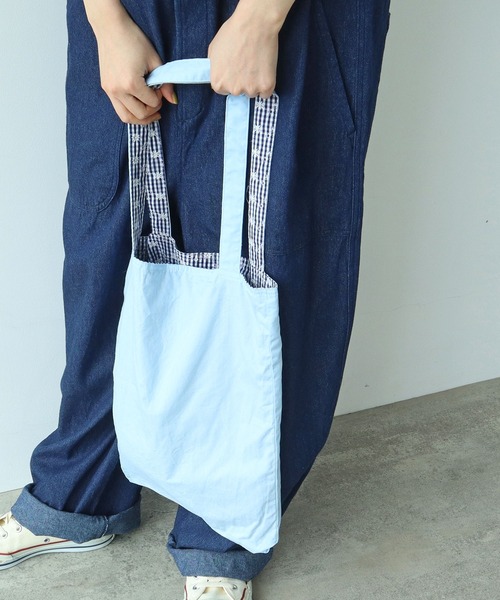 PAR ICI（パーリッシィ）の「【WEB別注】ギンガムチェック×お花刺繍 リバーシブルトートバッグ（トートバッグ・レディース・チェック・FREE）」の8枚目の写真