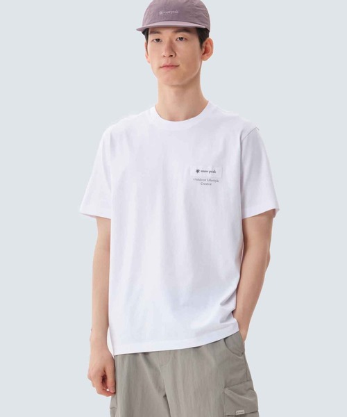 Snow Peak(スノーピーク)の「Aerocool W Patch Short Sleeve T(Tシャツ/カットソー・メンズ・ホワイト/ベージュ/ネイビー/イエロー/ブラック・M/L/XL/XXL)」の1枚目の写真