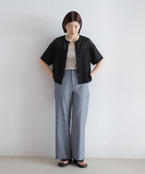 TRシアサッカー ワイドフレアパンツ | NOMBRE IMPAIR