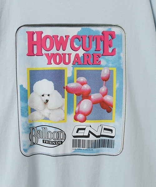 Candy Stripper(キャンディストリッパー)の「HOW CUTE YOU ARE BIG Tシャツ(Tシャツ/カットソー・レディース・ブラック/ライトブルー/オフホワイト・FREE)」の8枚目の写真