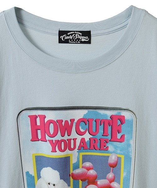 Candy Stripper(キャンディストリッパー)の「HOW CUTE YOU ARE BIG Tシャツ(Tシャツ/カットソー・レディース・ブラック/ライトブルー/オフホワイト・FREE)」の5枚目の写真