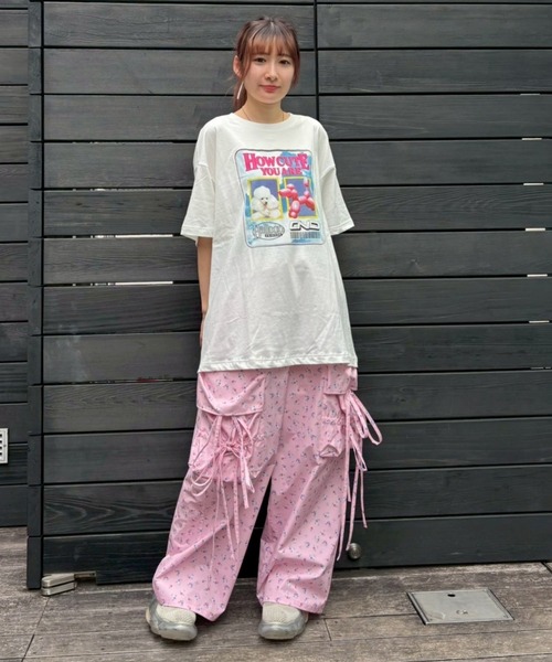 Candy Stripper(キャンディストリッパー)の「HOW CUTE YOU ARE BIG Tシャツ(Tシャツ/カットソー・レディース・ブラック/ライトブルー/オフホワイト・FREE)」の14枚目の写真