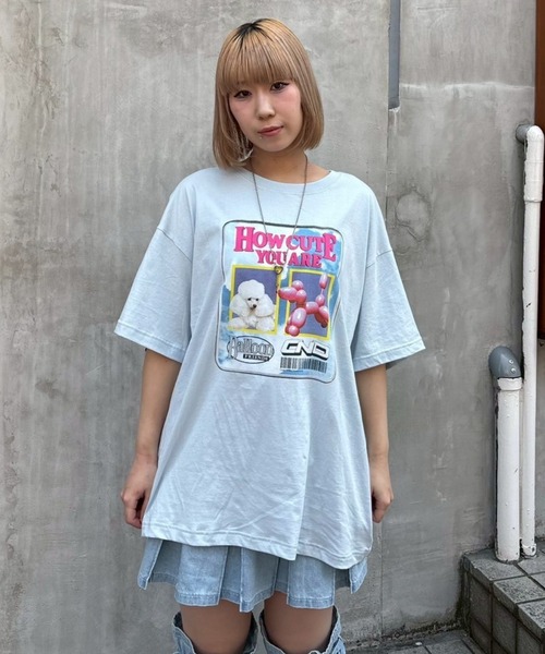 Candy Stripper(キャンディストリッパー)の「HOW CUTE YOU ARE BIG Tシャツ(Tシャツ/カットソー・レディース・ブラック/ライトブルー/オフホワイト・FREE)」の20枚目の写真