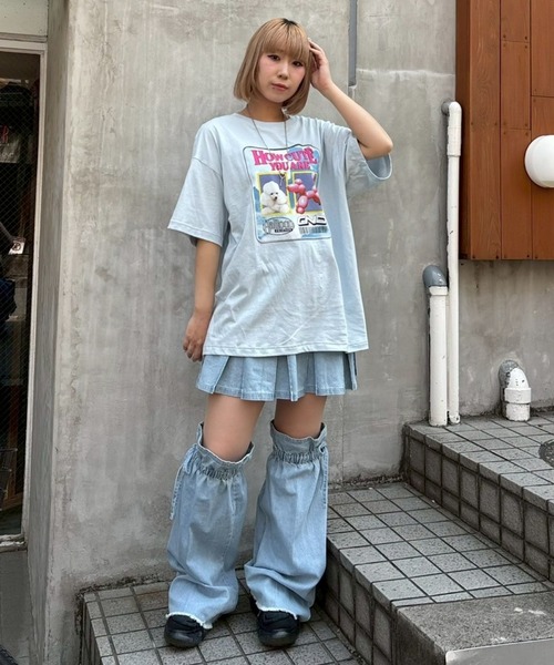 Candy Stripper(キャンディストリッパー)の「HOW CUTE YOU ARE BIG Tシャツ(Tシャツ/カットソー・レディース・ブラック/ライトブルー/オフホワイト・FREE)」の22枚目の写真