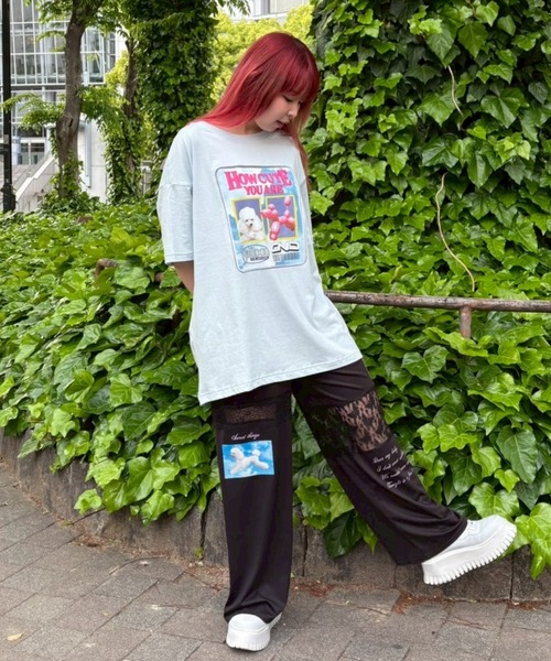 Candy Stripper(キャンディストリッパー)の「HOW CUTE YOU ARE BIG Tシャツ(Tシャツ/カットソー・レディース・ブラック/ライトブルー/オフホワイト・FREE)」の19枚目の写真