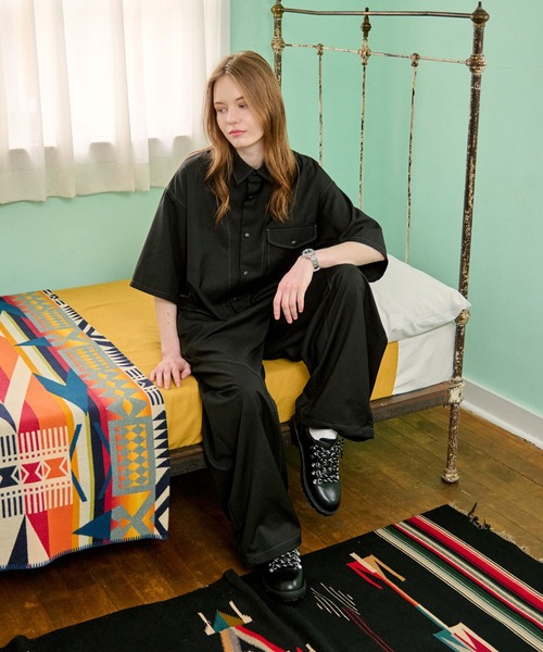 WETTEMPT（ウィテンプト）の「CURVE STITCH SNAP WORK SHIRT /カーブステッチスナップワークシャツ（シャツ/ブラウス・メンズ・ブラック/ダークグレー/ネイビー・SMALL/MEDIUM/LARGE）」の15枚目の写真