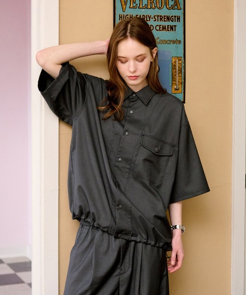 WETTEMPT（ウィテンプト）の「CURVE STITCH SNAP WORK SHIRT /カーブステッチスナップワークシャツ（シャツ/ブラウス・メンズ・ブラック/ダークグレー/ネイビー・SMALL/MEDIUM/LARGE）」の20枚目の写真