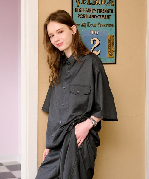 セール】CURVE STITCH SNAP WORK SHIRT /カーブステッチスナップワーク