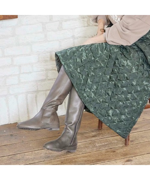 セール】【防水】【防滑】フラットソールロングブーツ（ブーツ）｜D