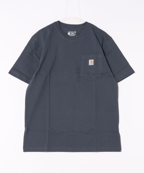 Carhartt（カーハート）の「【carhartt】カーハート Workwear 1/2-Sleeve T-Shirts ビッグシルエット ポケット半袖 ロゴ Tシャツ トップス K87（Tシャツ/カットソー・メンズ・チャコールグレー/ヘザーグレー/ブラック/ダークオリーブ/ベージュ/ホワイト/グリーン系その他2/ネイビー/オリーブ/ブルー/シャーベット/セージグリーン/ライム/ダークブルー・L/M/S/XL）」の13枚目の写真