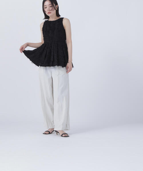 NATURALBEAUTYBASIC BLANCツイードアメスリペプラムトップス ツイードアメスリペプラムトップス｜ナチュラルビューティー