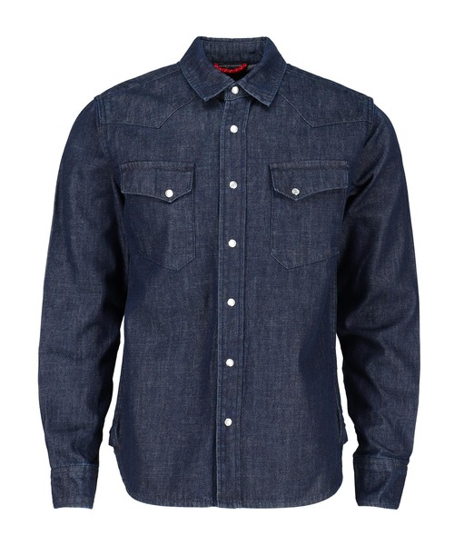 London Denim(ロンドンデニム)の「Organic Cotton Western Shirt(シャツ/ブラウス・メンズ・ダークインディゴブルー/ライトインディゴブルー・SMALL/MEDIUM/LARGE/X-LARGE/X-SMALL/S/M/L/XL/XS/XXL)」の5枚目の写真