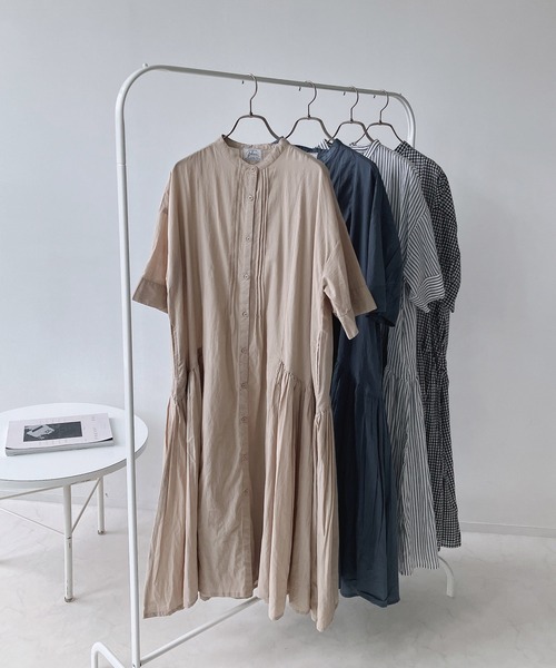 再お値下げ新品タグ付きアズノウアズギャザーひざ丈ワンピース